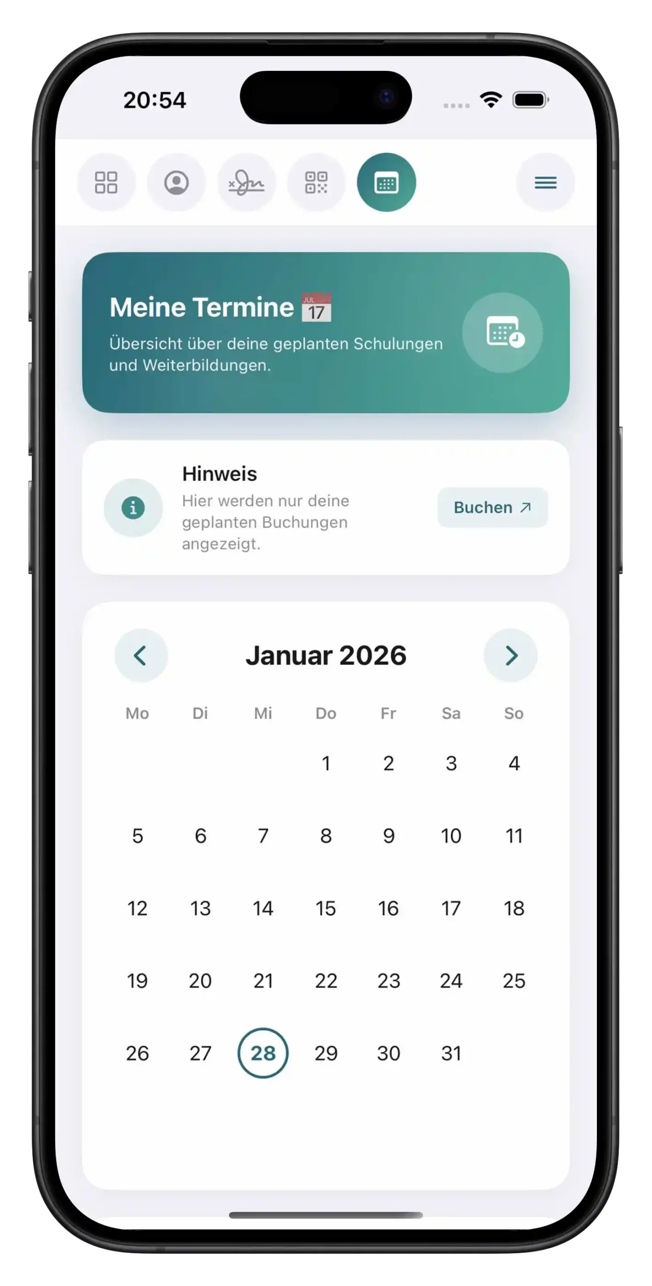 Schulungstermine in der BKF App